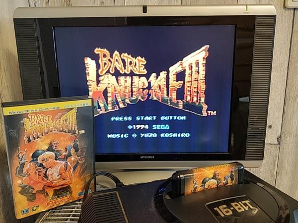 BARE KNUCKLE 3/STREETS OF RAGE SEGA MEGA DRIVE Genesis Cart, Manual, Box-h0221-