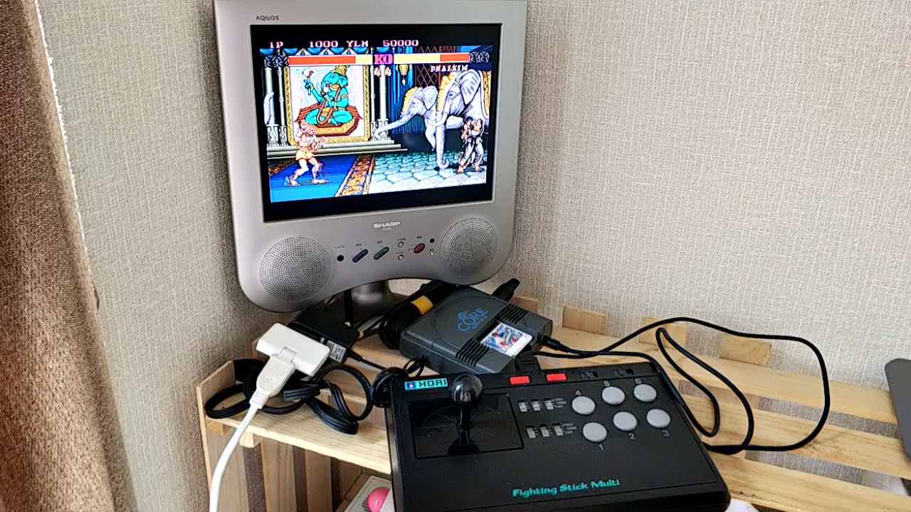 Hori Arcade Fighting Stick Multi for SNES, PC Engine, Megadrive Boxed set-h0807-