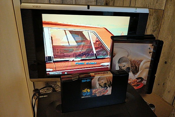 Fatal Fury 3 Garo Densetsu 3 SNK NEO GEO AES Cartridge, Manual Boxed set-h0804-