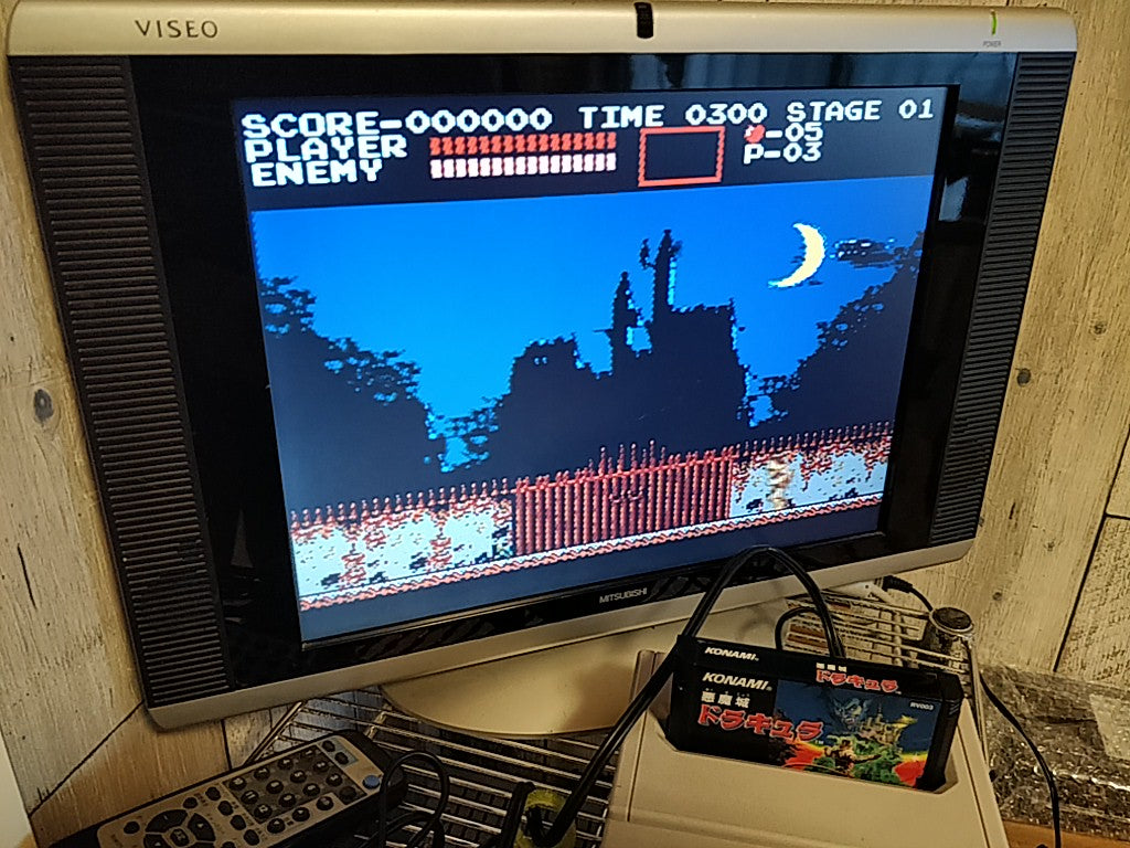 CASTLEVANIA Akumajo Dracula Famicom NES Cartridge only, working-h0111-