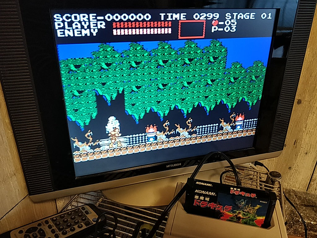 CASTLEVANIA Akumajo Dracula Famicom NES Cartridge only, working-h0111-