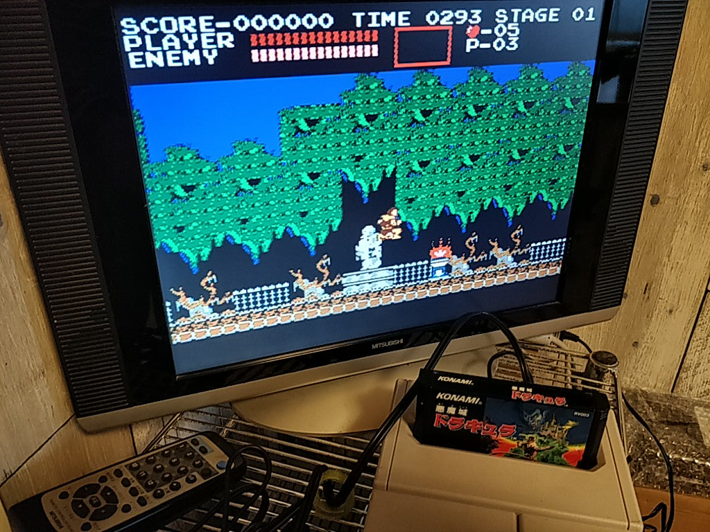CASTLEVANIA Akumajo Dracula Famicom NES Cartridge only, working-h0111-