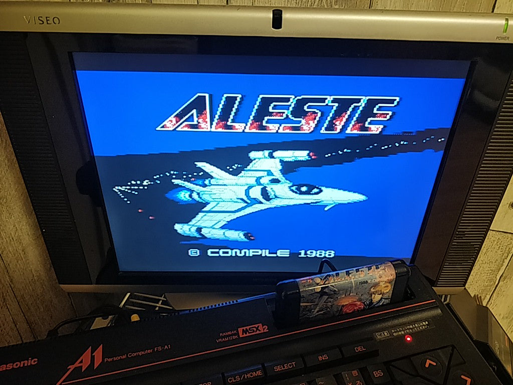 ALESTE COMPILE MSX/MSX2 Game Cartridge, Manual, Boxed set tested-g0802-