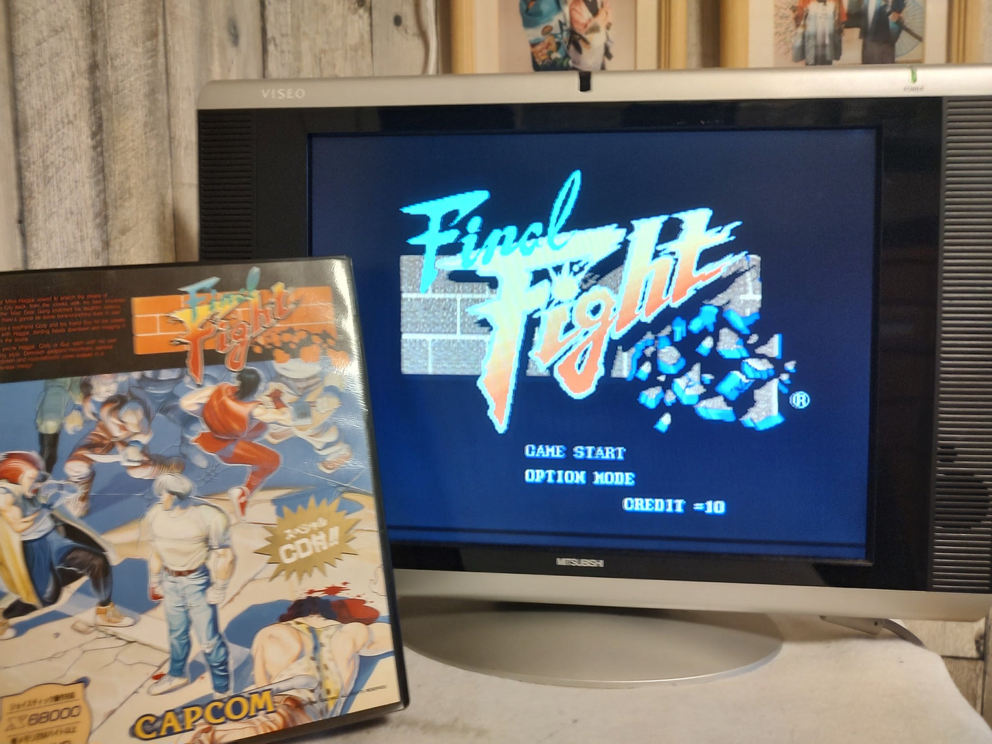 Final Fight CAPCOM SHARP X68000 Arcade Game w/Manual, Box  No-CD, Working-g0408-