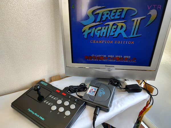 Hori Arcade Fighting Stick Multi for SNES, PC Engine, Megadrive Boxed set-h0815-