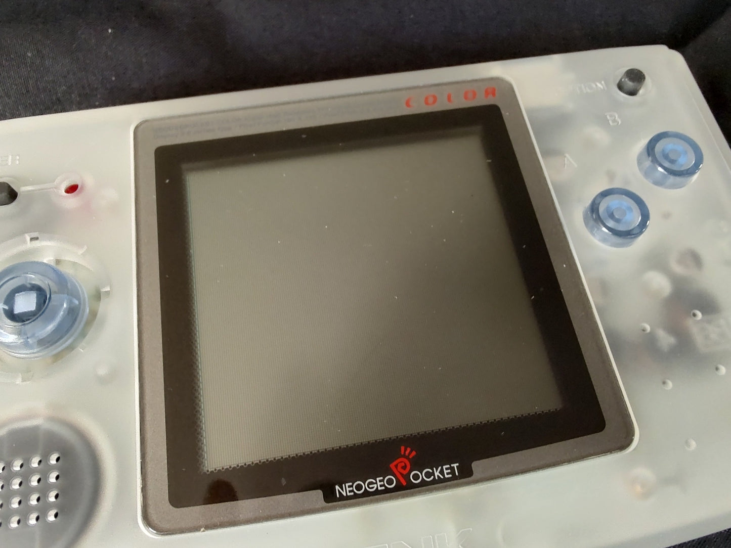 SNK NEOGEO POCKET Color White Console ARUZE, W/Manual Box set, Working-f0320-