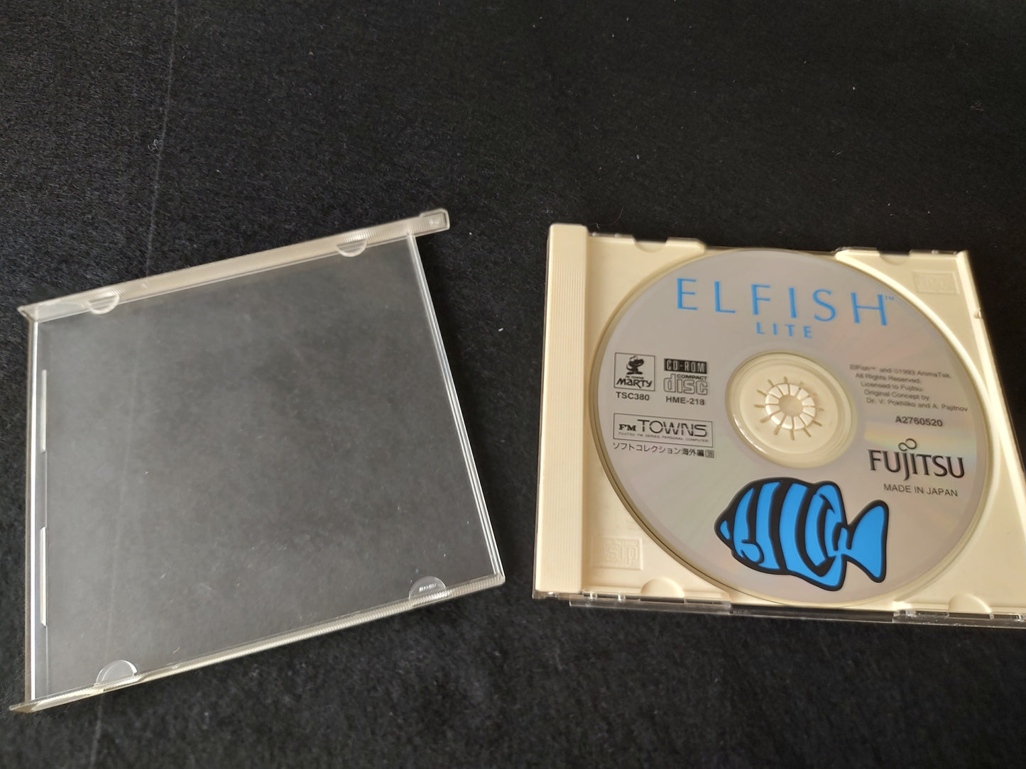 ELFISH Lite FM TOWNS AQUARIUM Game, W/Manual and Box set, tested-ef0504-2