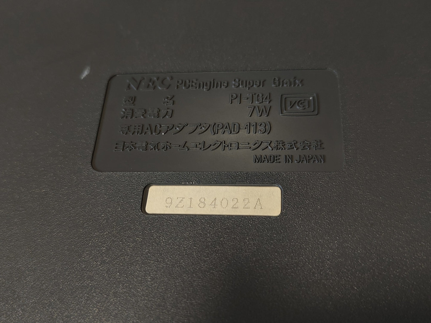 NEC PC Engine SuperGrafx TurboGrafx-16 PI-TG4 Console and Pad set, working-f0719