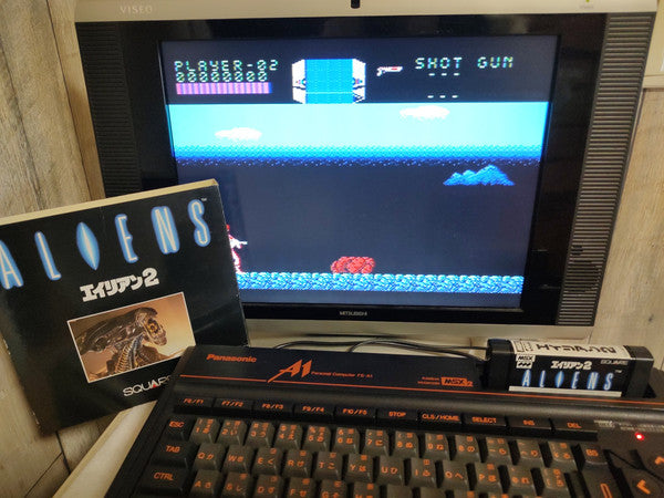 ALIENS 2 MSX/MSX2 Game Cartridge, w/Manual, Box set Working-h0315-
