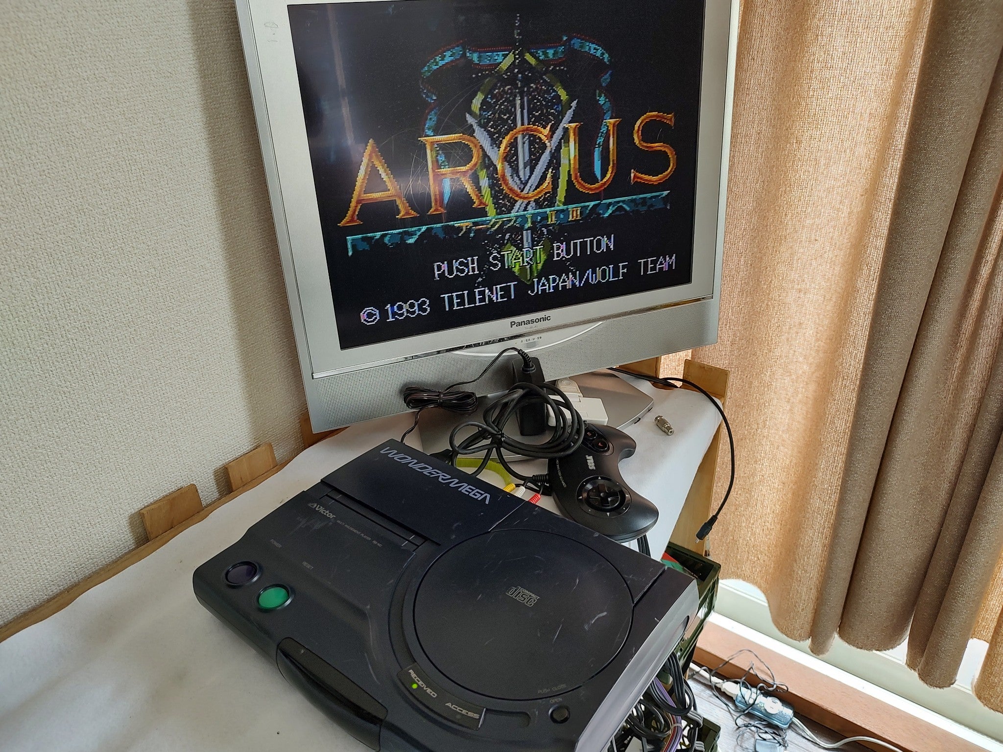 SEGA Victor Wonder MEGA RG-M2 Console,Pad,PSU and Games set tested