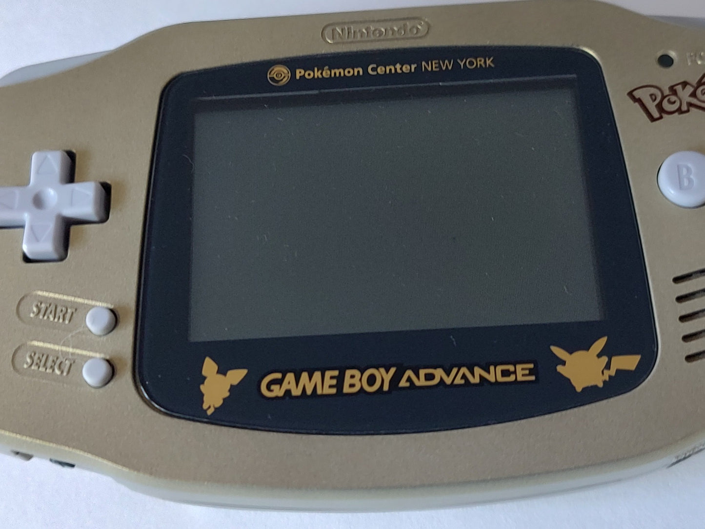 Pokemon Center NEW YORK Limited PIKACHU Gold GAMEBOY ADVANCE CONSOLE GBA f0812-