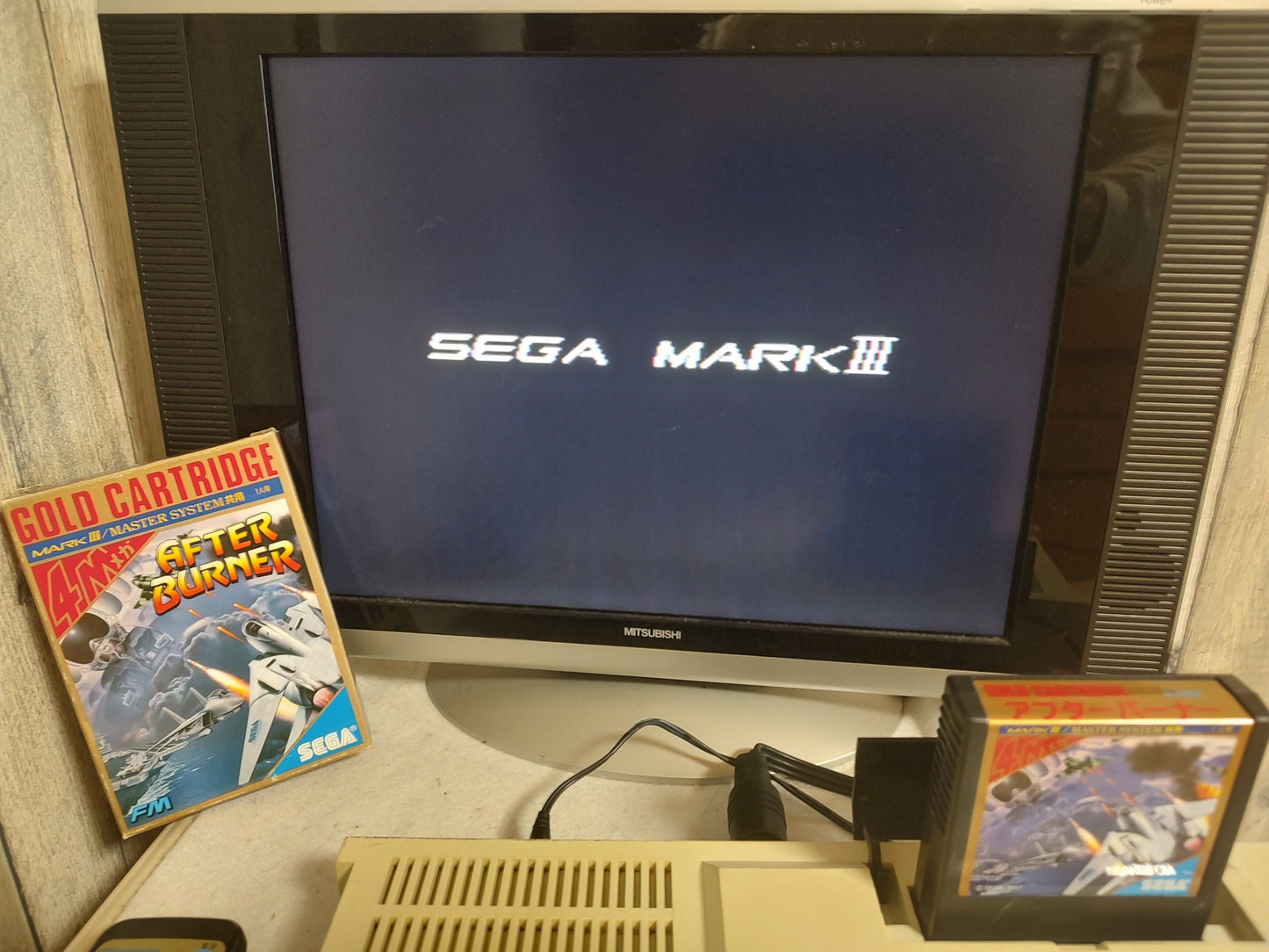 AFTER BURNER SEGA Master system MK-2000/Mark3 Cart and Box, Working-f1001-