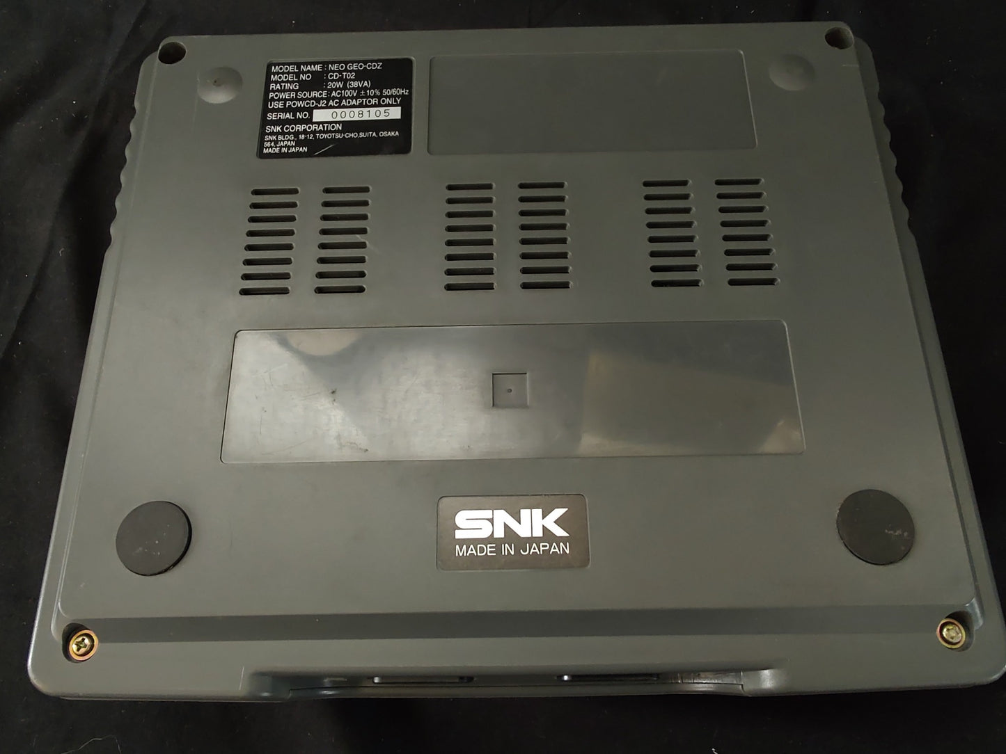 SNK NEO GEO CDZ NGCD Console System,w/Controller,AC Adapter,AV Cable,Game-f1014-