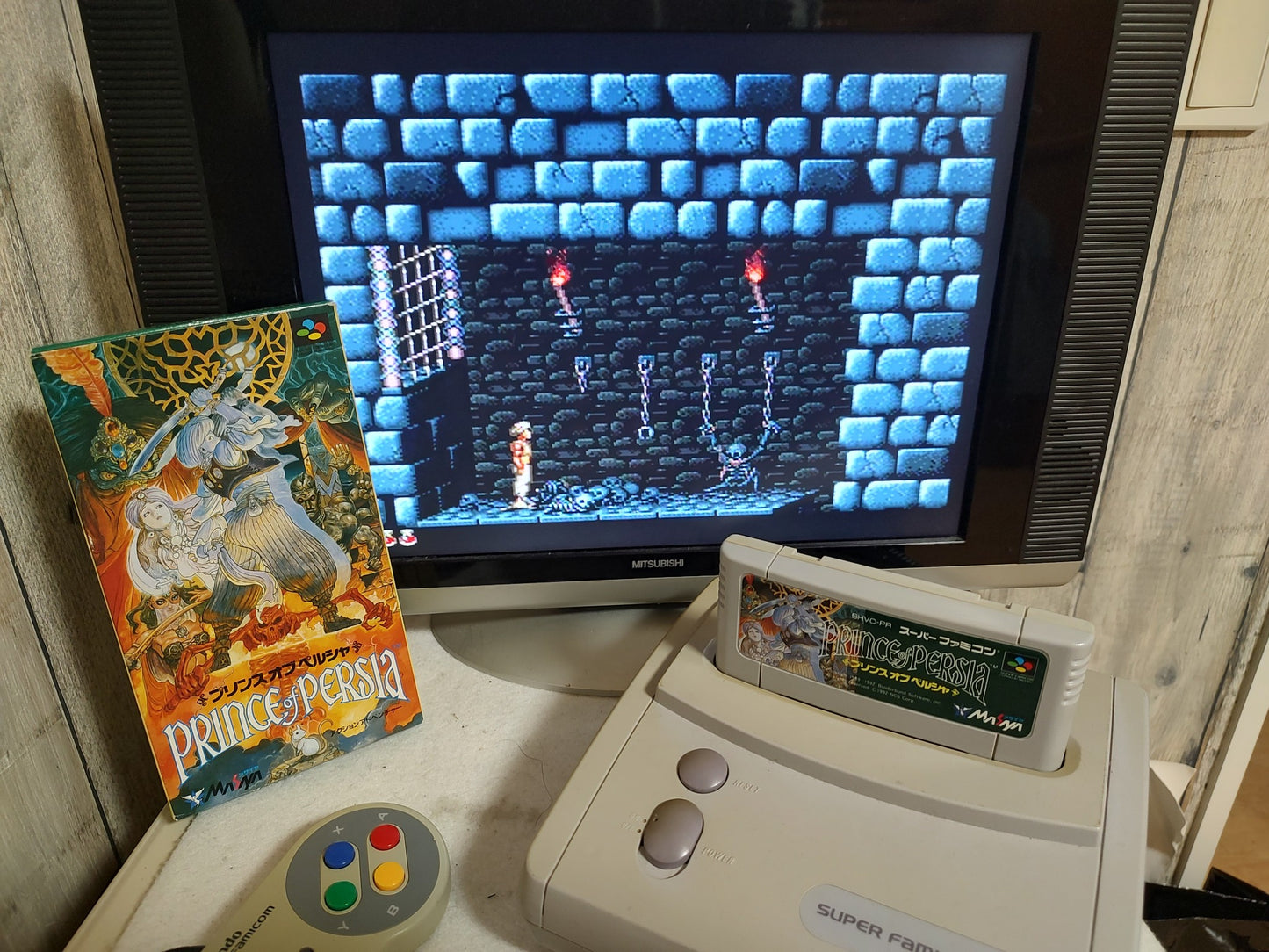 Prince of Persia Super Famicom SFC Cartridge w/,Manual, Box set, Working-f1014-