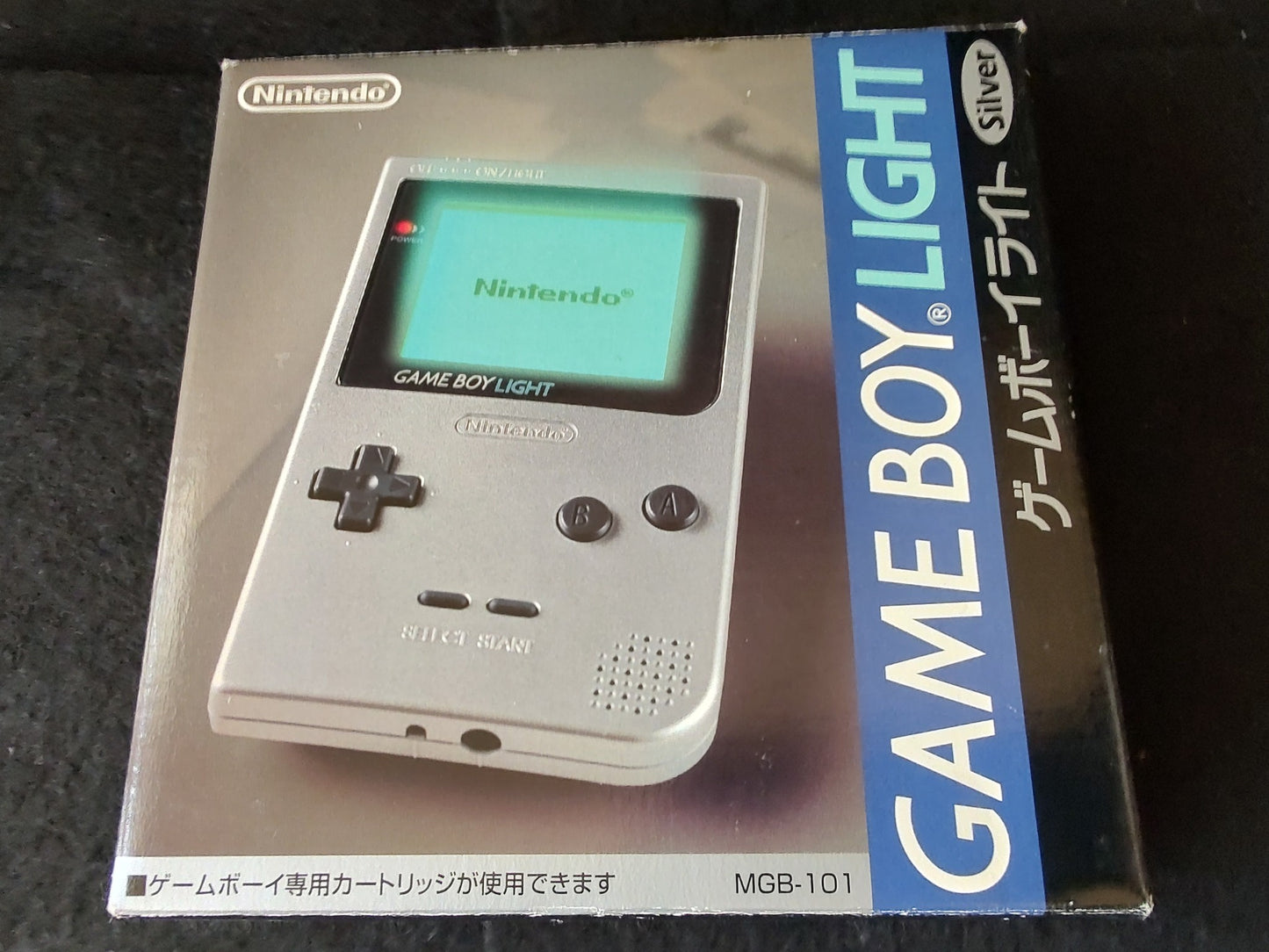 Nintendo Game boy Light Silver color console MGB-101, Manual, Boxed set-f1018-