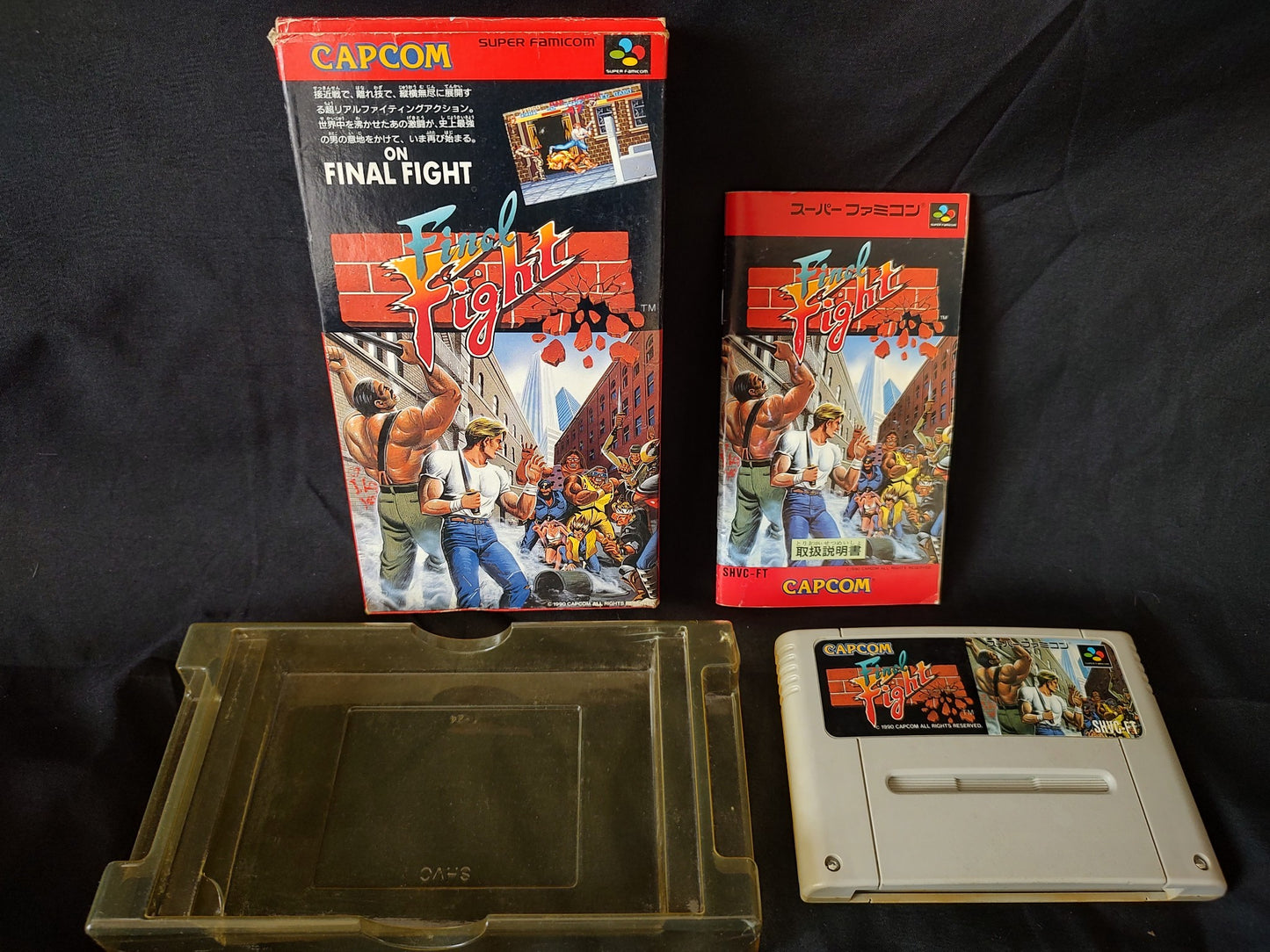 Final Fight CAPCOM Nintendo Super Famicom Game Cartridge w/Manual, Box-g0301-