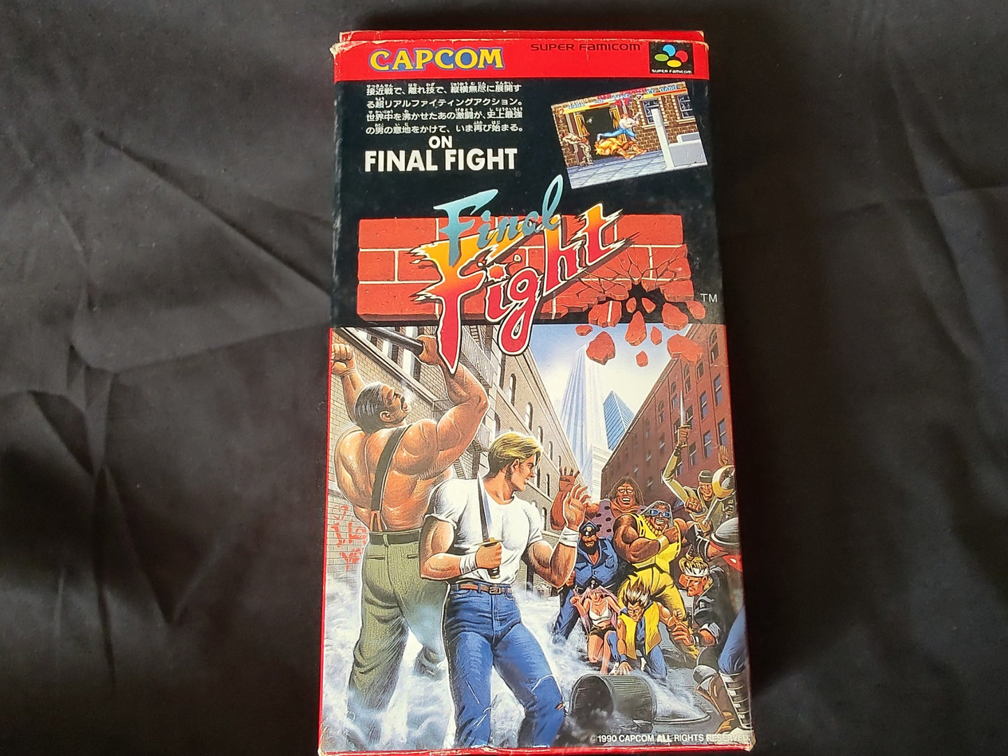 Final Fight CAPCOM Nintendo Super Famicom Game Cartridge w/Manual, Box-g0301-