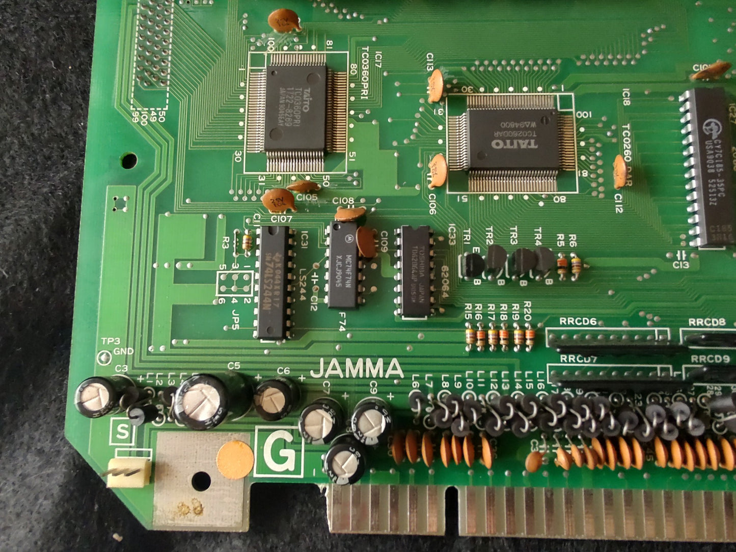 RUNARK TAITO F2 Arcard System JAMMA B Board and Inst card set, Working-g0323-