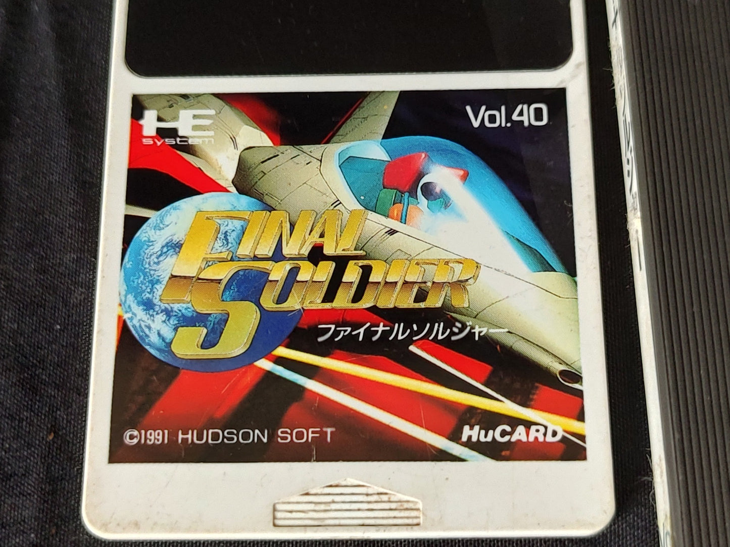 FINAL SOLDIER NEC PC Engine TurboGrafx-16 PCE Hu-Card,Manual Boxed Set-g0403-