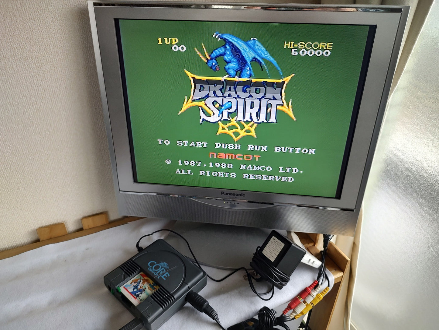 Dragon Spirit NEC PC Engine TurboGrafx-16 PCE Hu-card, Manual, and Box set-g0403