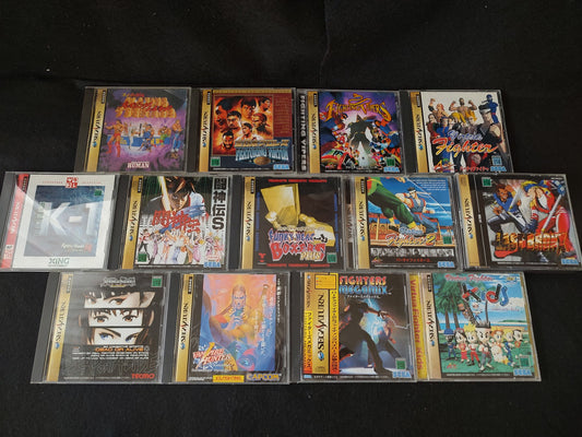 Whole sale Lots of SEGA Saturn Battle Games 13-PCS set, Not tested-g0408-