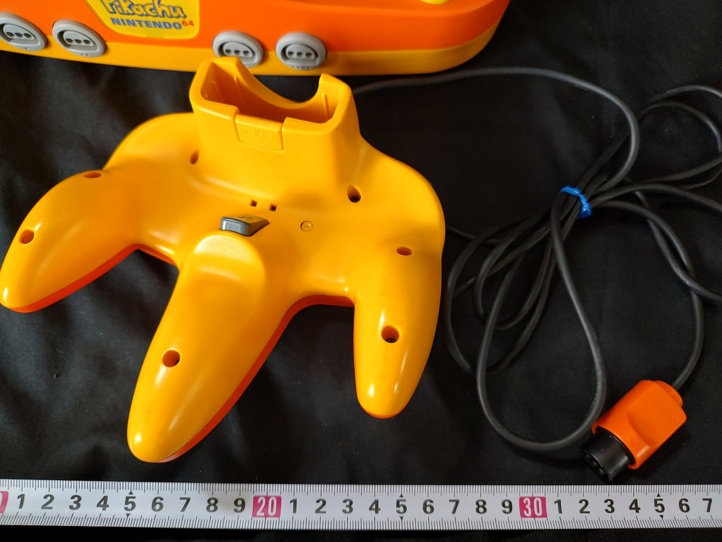 Nintendo64 Pokemon Pikachu limited Orange Color Console,Pad,PSU set tested-g0408
