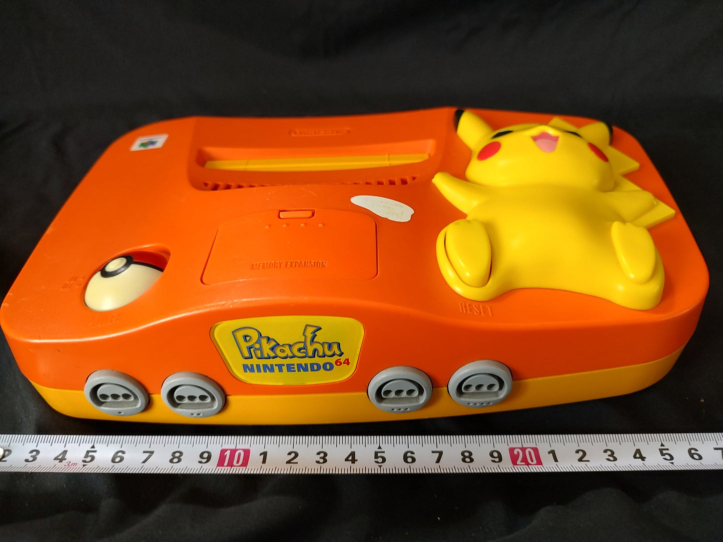Nintendo64 Pokemon Pikachu limited Orange Color Console,Pad,PSU set tested-g0408