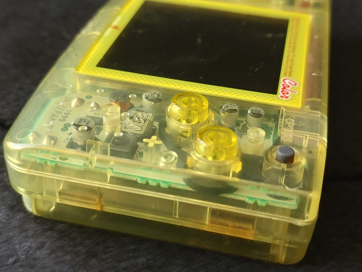Used, SNK NEOGEO POCKET Color Clear Yellow Console, Working-g0413-