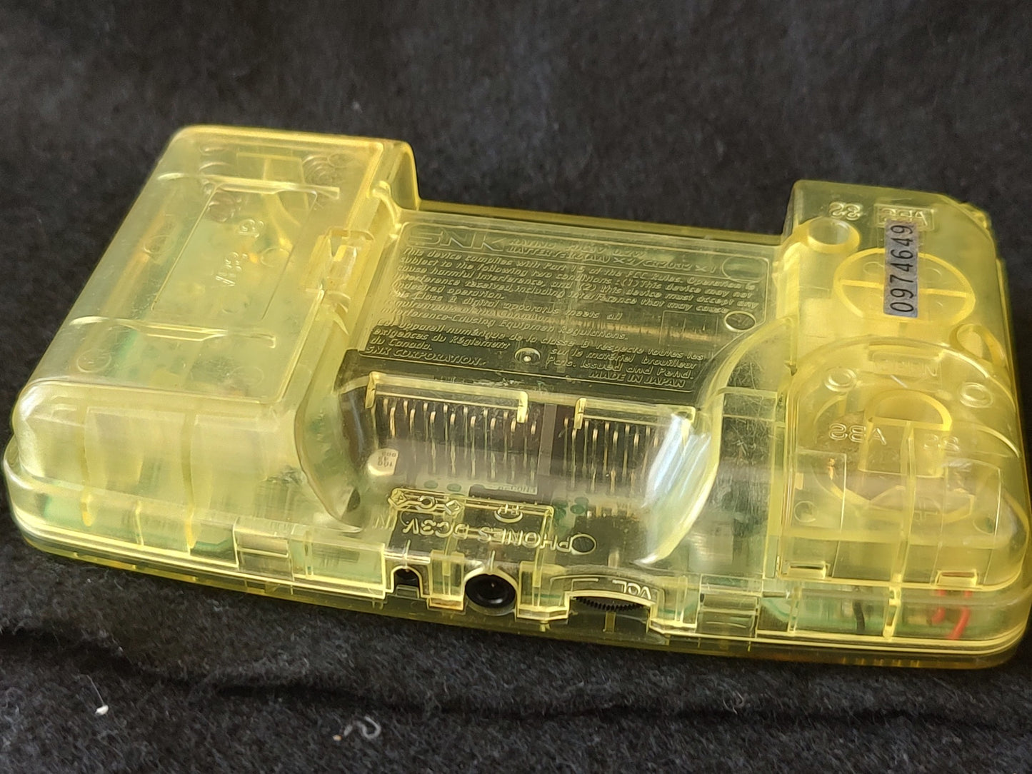 Used, SNK NEOGEO POCKET Color Clear Yellow Console, Working-g0413-