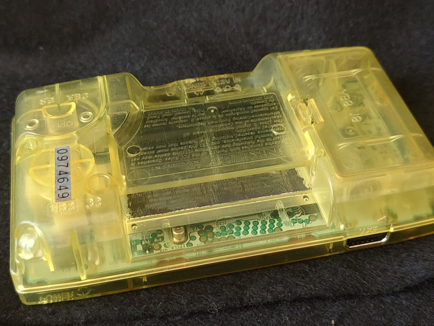 Used, SNK NEOGEO POCKET Color Clear Yellow Console, Working-g0413-