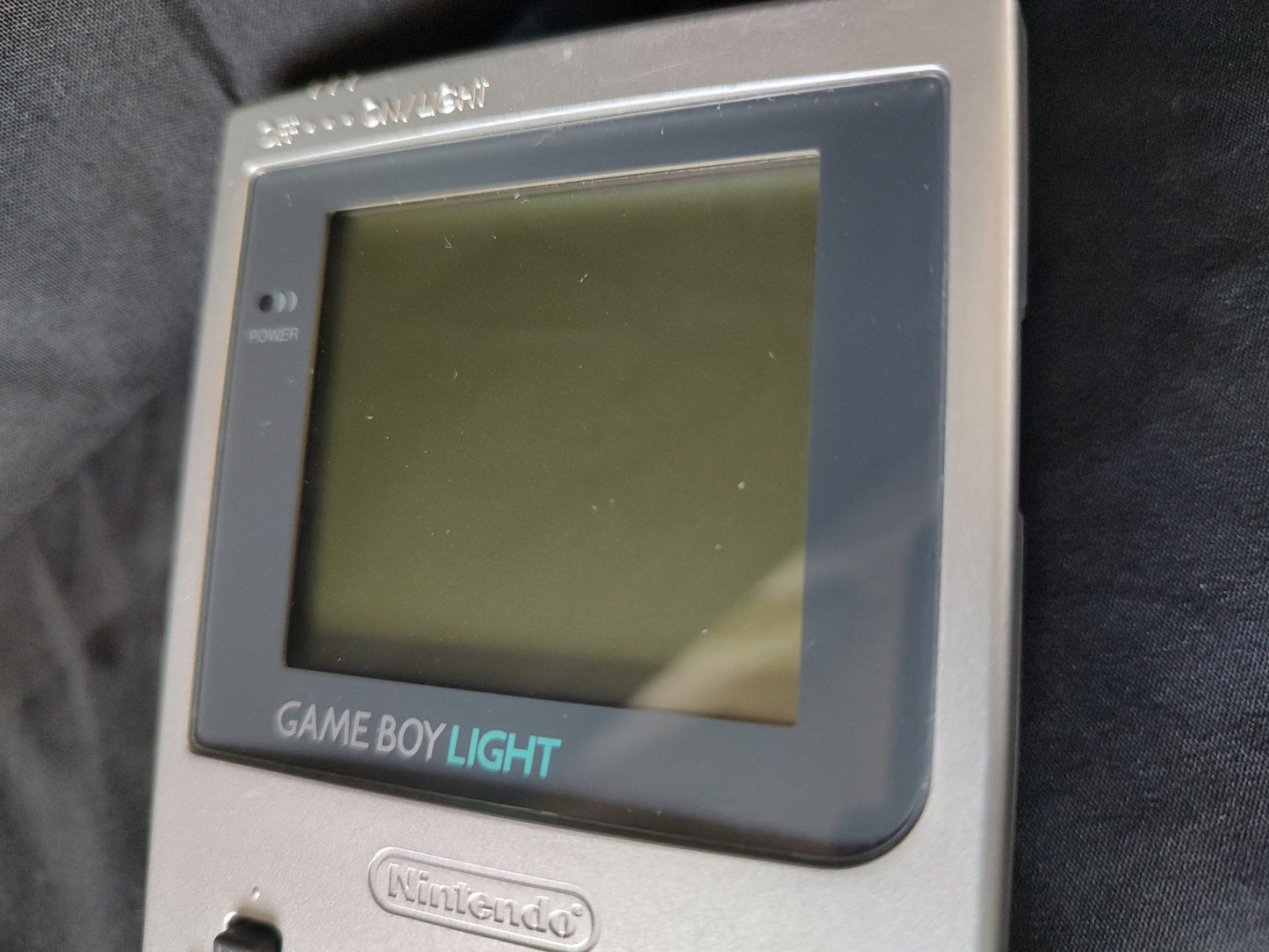 Nintendo Gameboy Light silver color console HGB-101 and Game set, working-g0415-