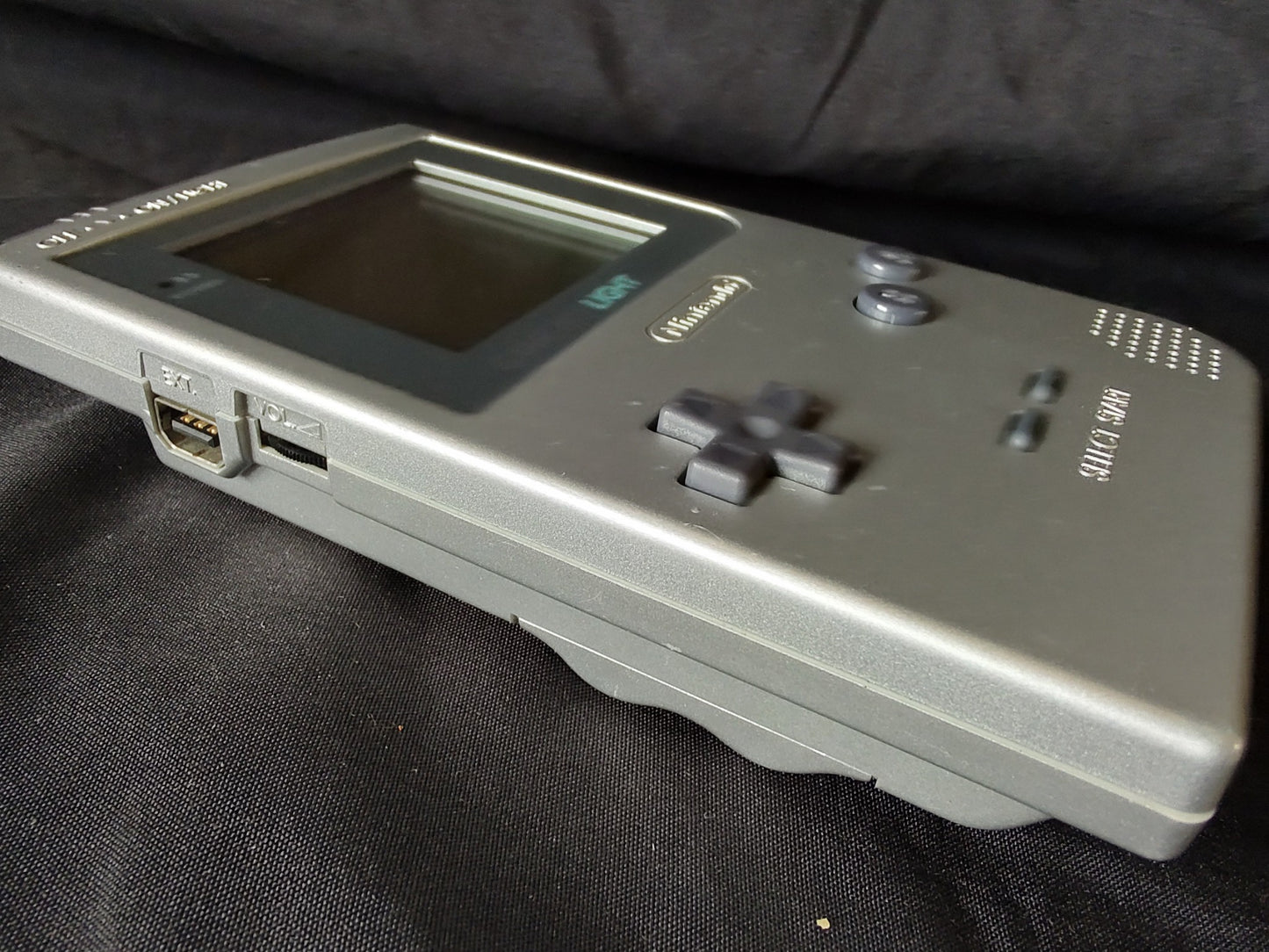 Nintendo Gameboy Light silver color console HGB-101 and Game set, working-g0415-