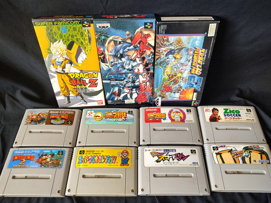 Wholesale lots of 11 Nintendo Super Famicom SFC SNES Game Cartridge set-g0416-