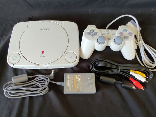 Sony PlayStation PS one Console, Cable, PSU and Controller set NTSC-J-g0419-
