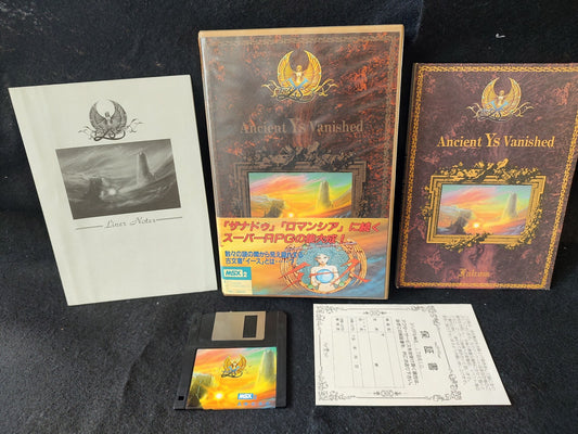 Ys - Ancient Ys Vanished - MSX MSX2 Game Disk,Manual, Boxed tested-g0506-