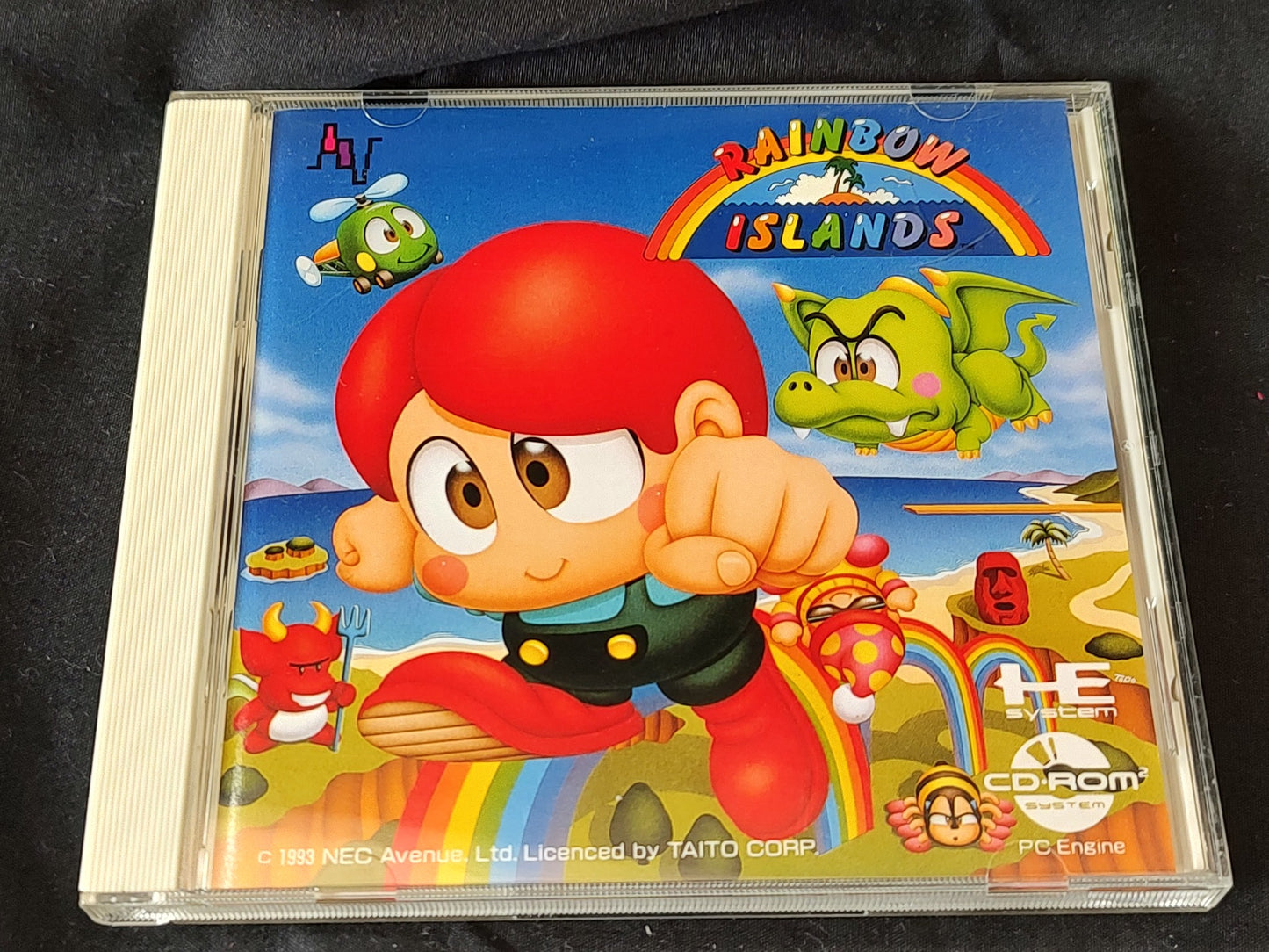 RAINBOW ISLAND NEC PC Engine CD-ROM2 TurboGrafx-CD PCE Boxed, Working-g0507-