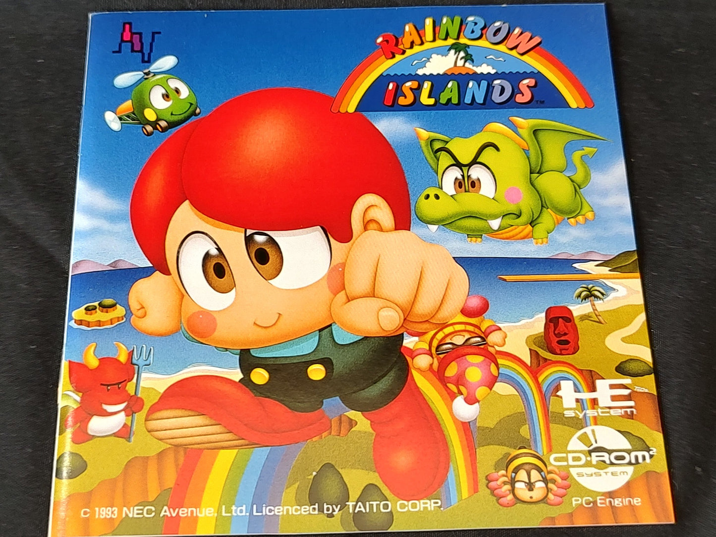 RAINBOW ISLAND NEC PC Engine CD-ROM2 TurboGrafx-CD PCE Boxed, Working-g0507-