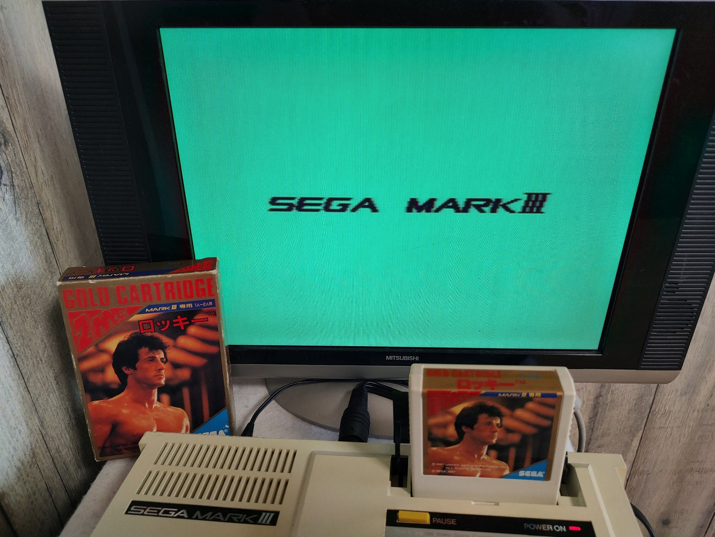 Rocky for SEGA Mark 3,SG-3000,Cartridge, Manual, Boxed set, Working-g0506-