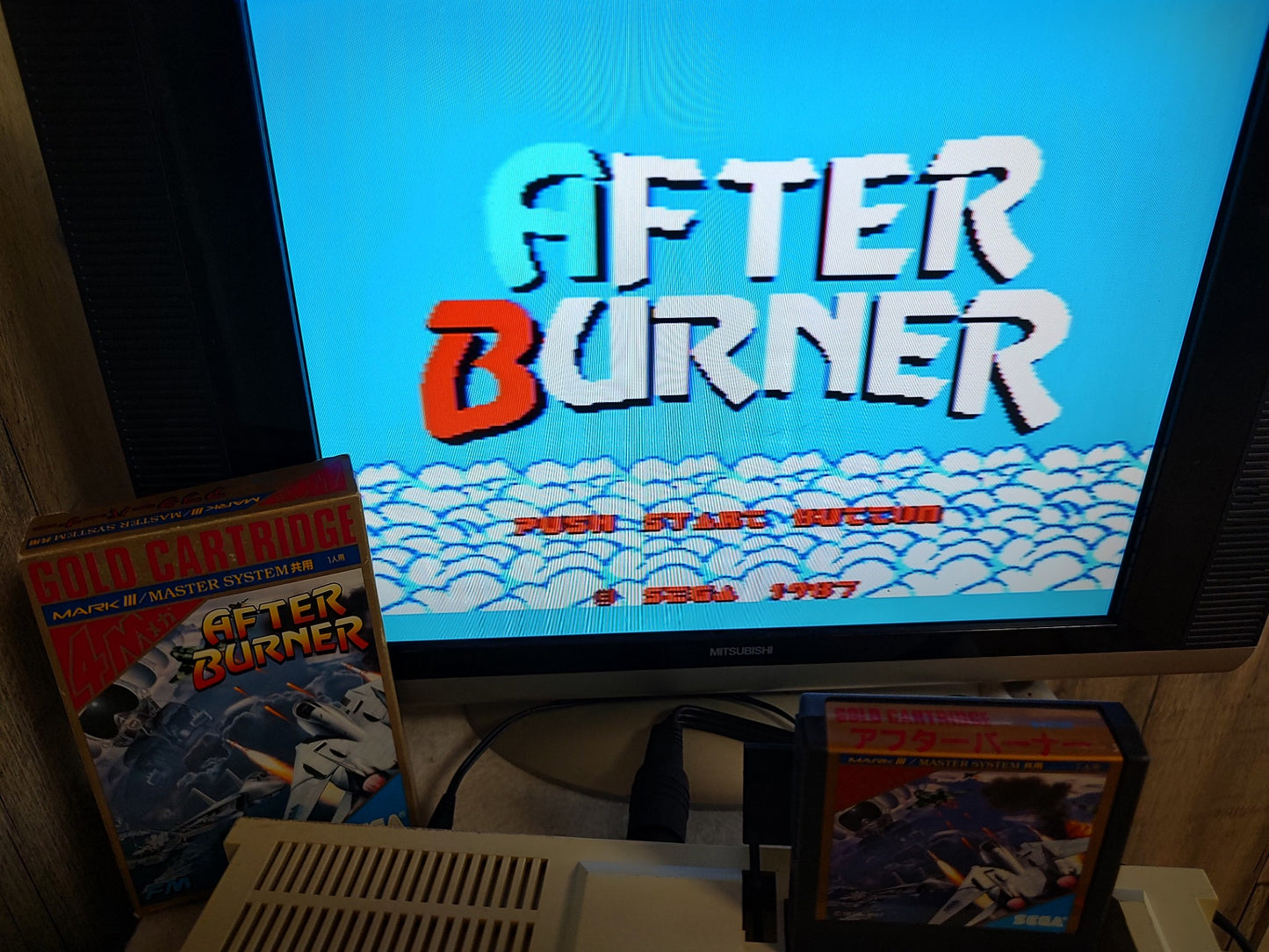 AFTER BURNER SEGA Master system MK-2000/Mark3 Cart and Box, Working-g0506-