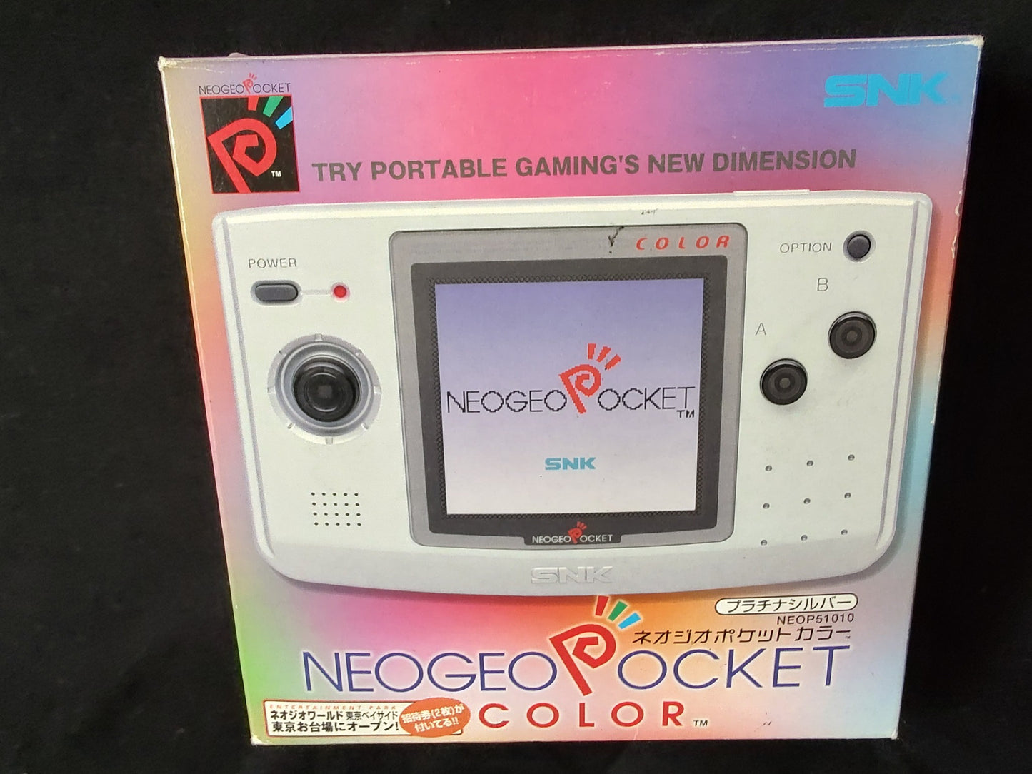 SNK NEOGEO POCKET Color NGPC PLATINUM SILVER Console Boxed NEO GEO set-g0513-