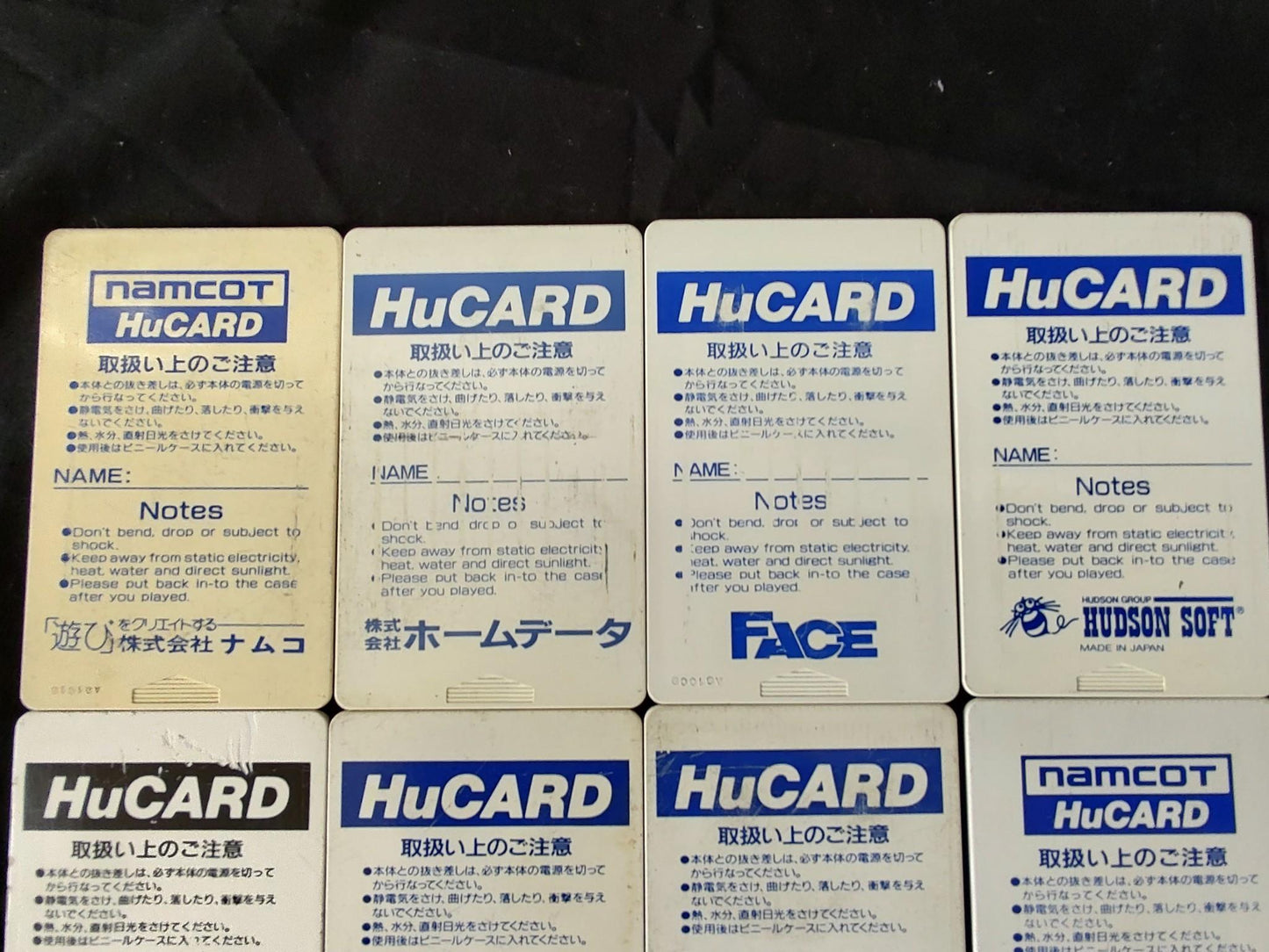 Whole sale Lots of PC Engine Hu-card Games 12-PCS set, Working -g0531-