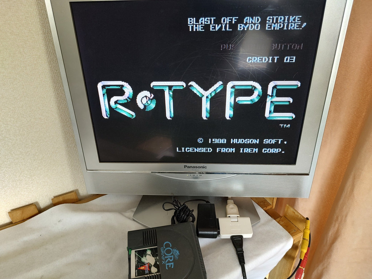 R-TYPE 1 Part 1 NEC PC Engine TurboGrafx-16 PCE game, Working-g0531-