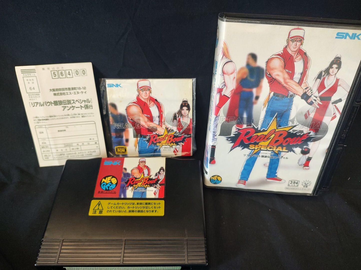 Real Bout Fatal Fury Special SNK NEO GEO AES Cartridge, w/Manual Box set-g0607-