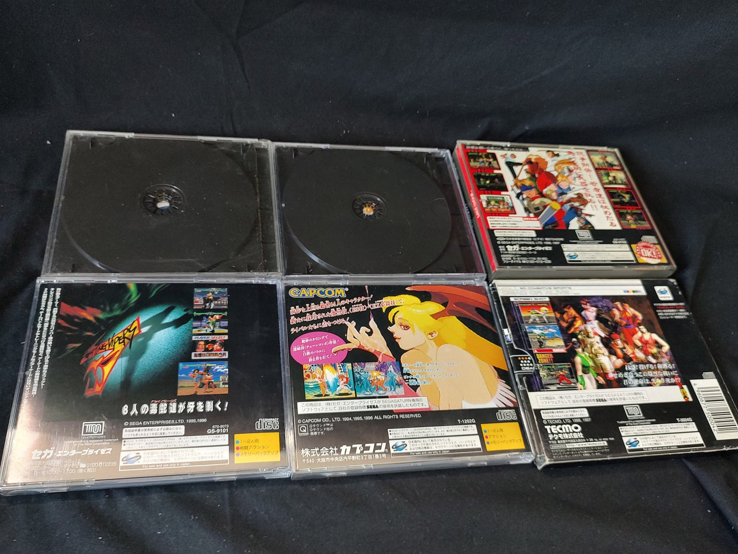 Whole sale Lots of SEGA Saturn Fighting Games 6-PCS set, Not tested-g0607-