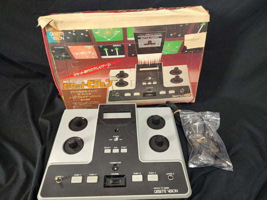 Not tested, Vintage EPOCH CASSETTE VISION Console, RF cable and Box set-g0610-