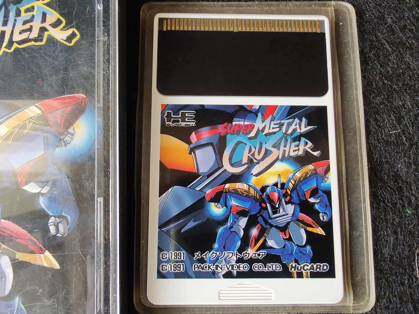 Super Metal Crusher NEC PC Engine TurboGrafx-16 PCE Hu-card, w/Manual, Box-g0611