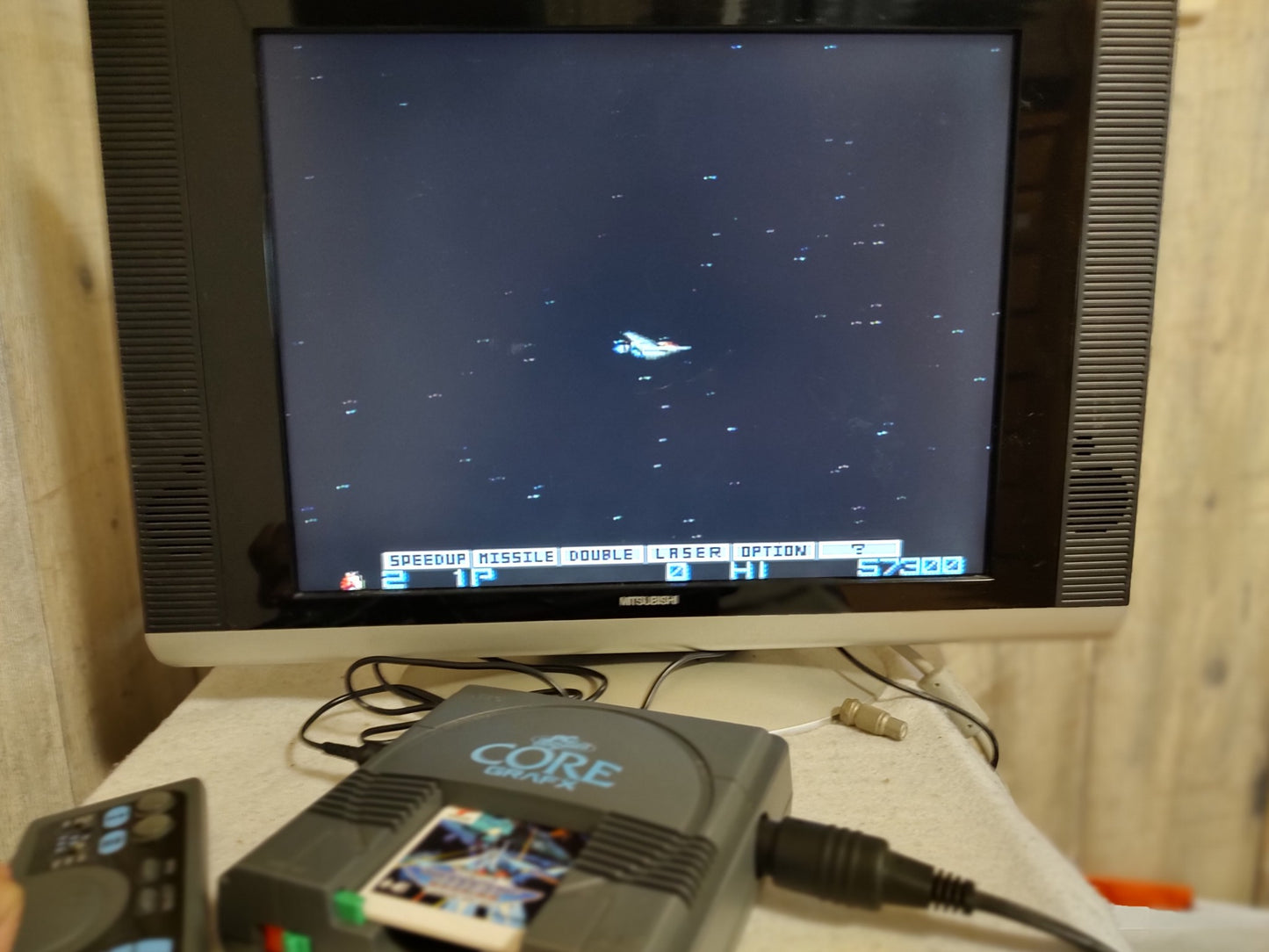 Gradius NEC PC Engine TurboGrafx-16 PCE game, Working-g0611-