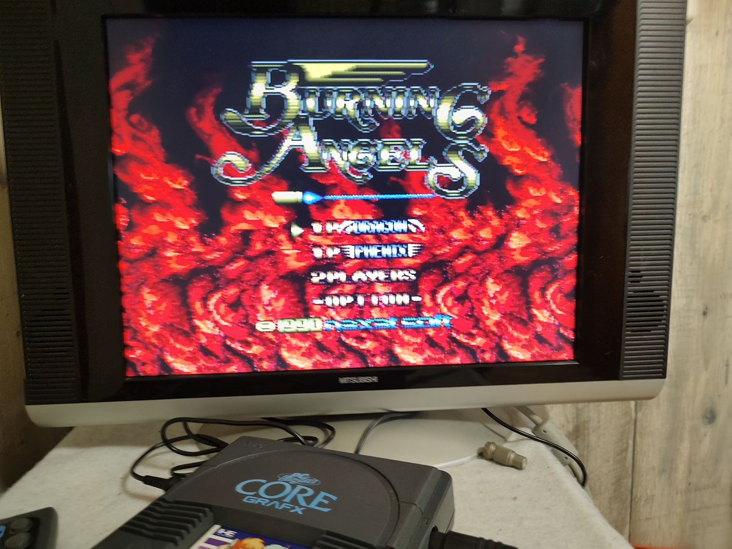 BURNING ANGELS NEC PC Engine TurboGrafx-16 PCE game, Working-g0611-