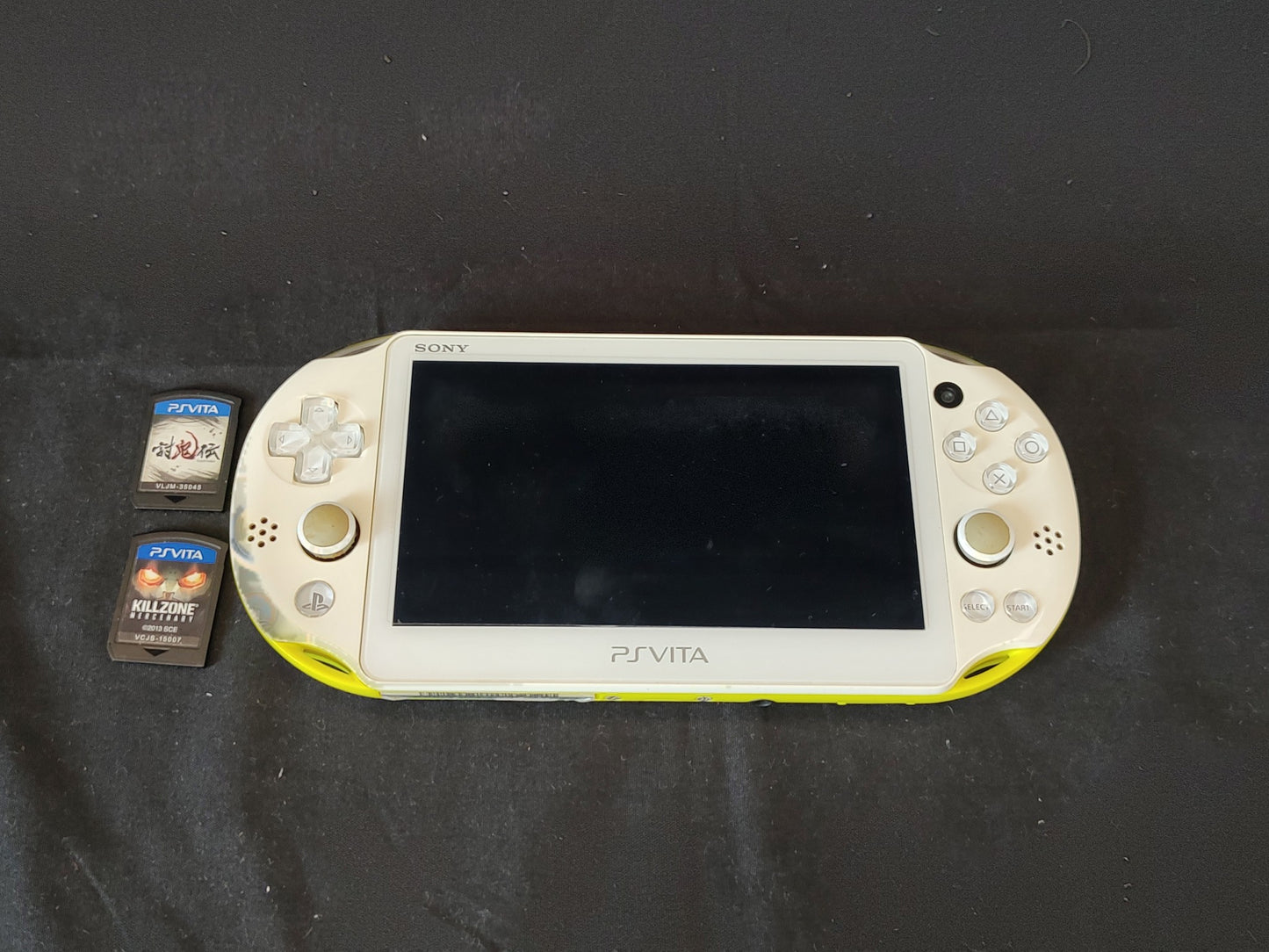 SONY PS Vita PCH-2000 Lime Green / White Console with 2 Games, No charger-g0614-