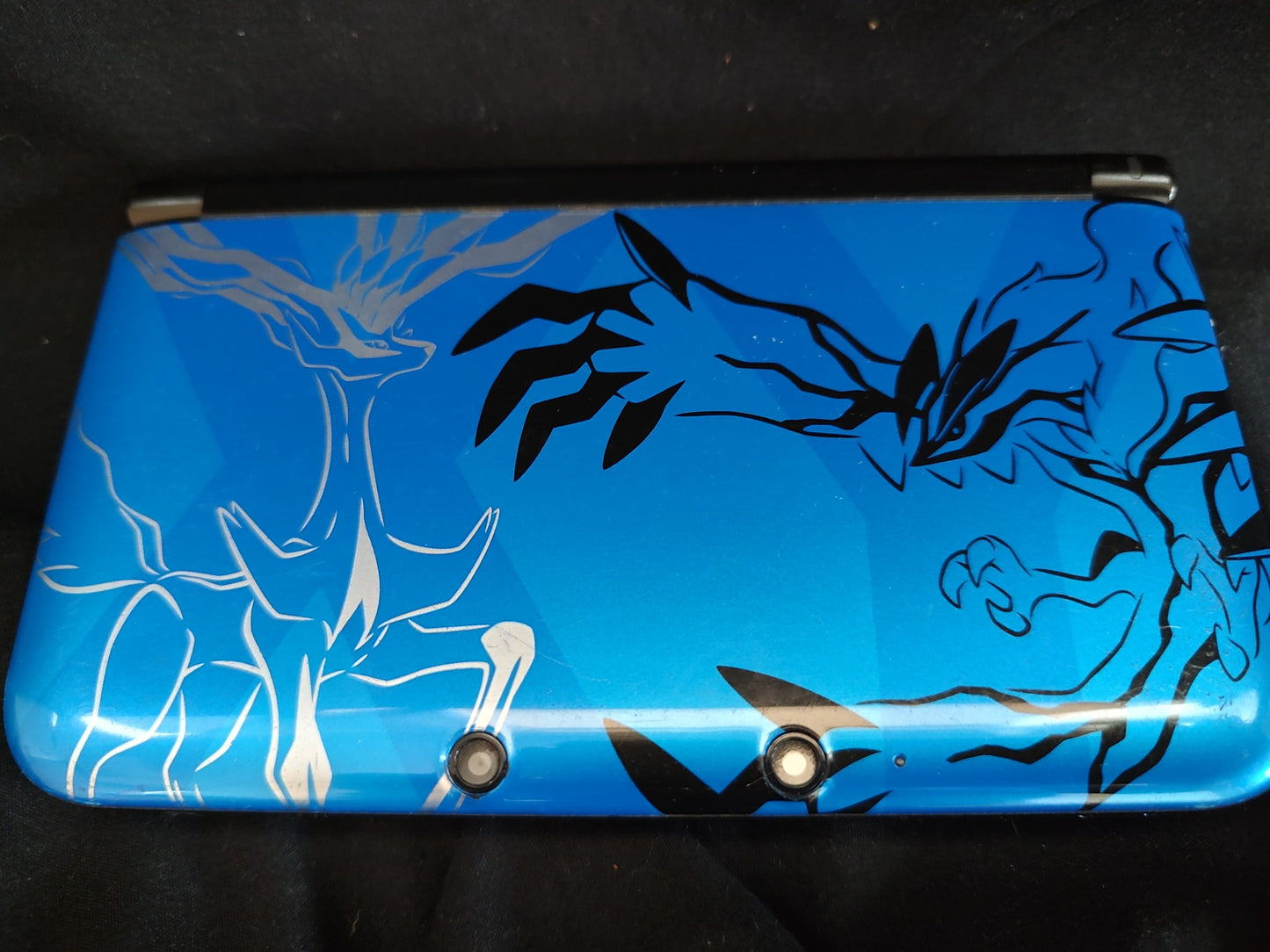 Defective Nintendo 3DS LL Pokemon X & Y Edition Xerneas Yveltal Blue Console